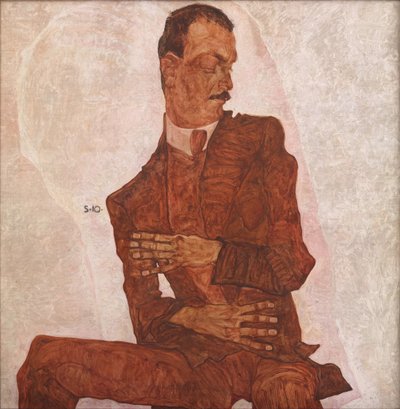 Retrato de Arthur Roessler, 1910. de Egon Schiele