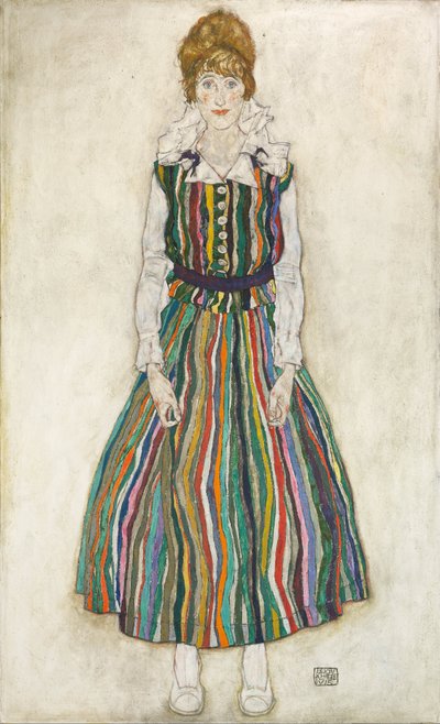 Retrato de Edith (a esposa do artista)  de Egon Schiele