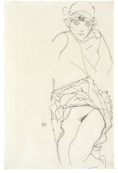 Retrato de uma mulher, 1913 de Egon Schiele
