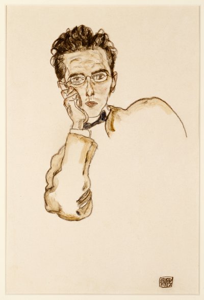 Retrato do negociante de arte, Paul Wengraf, 1917 de Egon Schiele