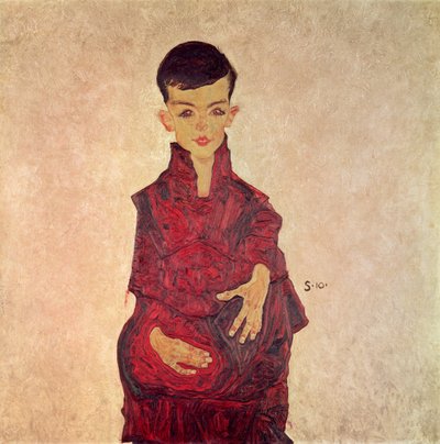 Rainerbub (Retrato de Herbert Rainer com idade aproximada de 6 anos) 1910 de Egon Schiele