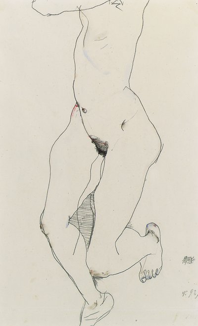 Mulher correndo, 1913 de Egon Schiele