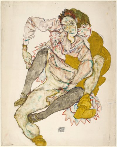 Casal sentado, 1915 de Egon Schiele