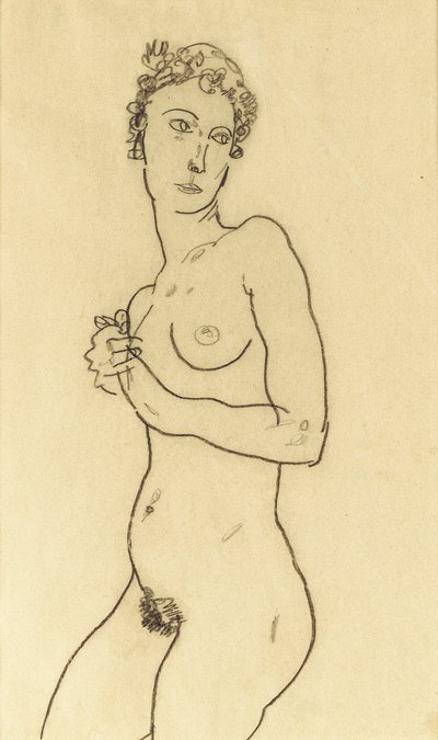 Nu em pé, 1918 de Egon Schiele