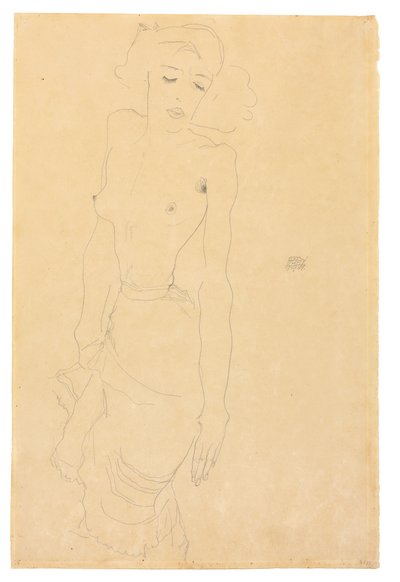 Mulher em pé, 1911 de Egon Schiele