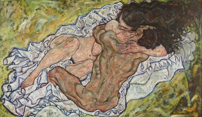 O Abraço, 1917. de Egon Schiele