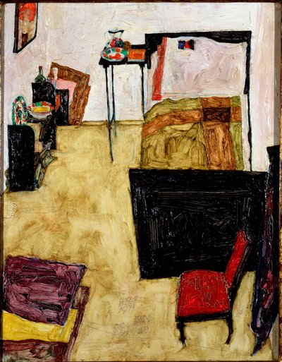 O quarto do artista em Neulengbach. Pintura de Egon Schiele de Egon Schiele