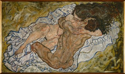 Umarmung (óleo sobre tela) de Egon Schiele