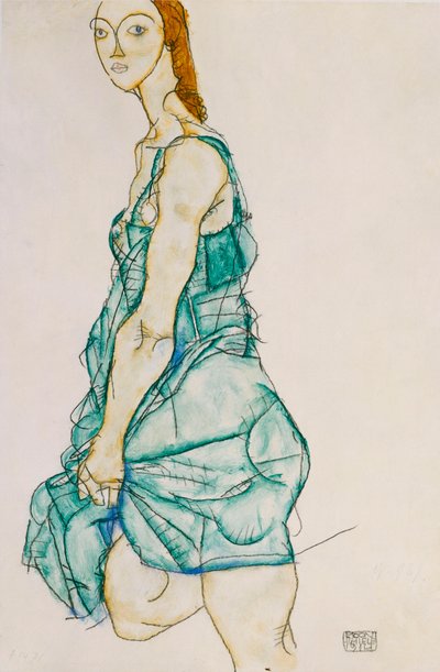 Mulher de pé, 1912 de Egon Schiele