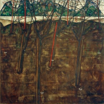 início da primavera de Egon Schiele