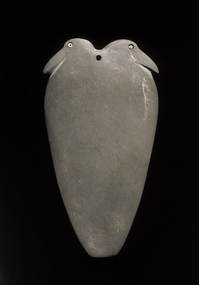 Paleta com dois pássaros, final do período Naqada II até o início do período Naqada III (3500-3050 aC) de Edfu, província de Assuã (ardósia) de Egyptian