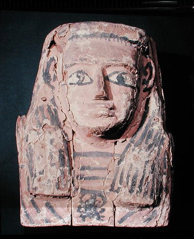 Sarcófago (madeira de palma pintada) de Egyptian