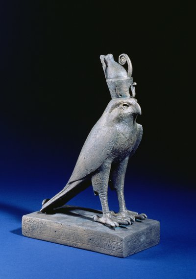 Estatueta de Horus sob o disfarce de um falcão (bronze) de Egyptian