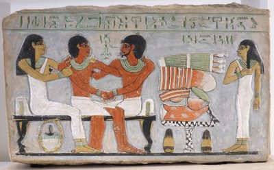 Estela de Amenemhat e da sua família de Egyptian 11th Dynasty