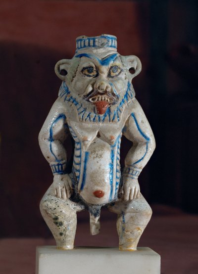 Deus Besh como um pote para guardar o khol, o eyeliner ... de Egyptian 18th Dynasty