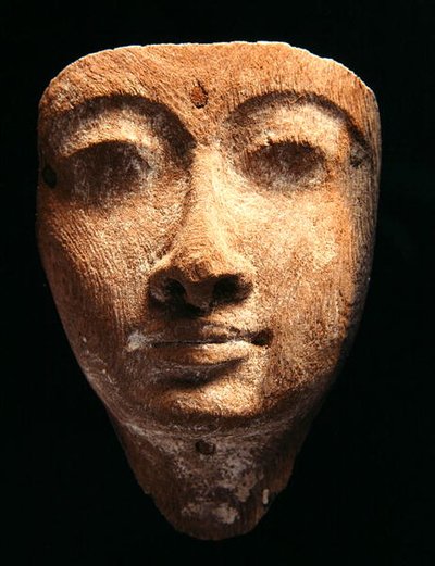 Máscara, Novo Reino (madeira) de Egyptian 18th Dynasty
