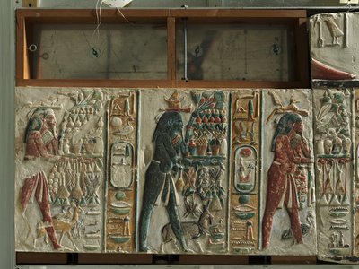 Deuses de Nome que oferecem ofertas, c.1391-1353 aC de Egyptian 18th Dynasty