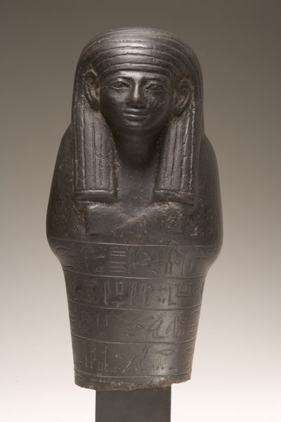 Shabti figura para Amenemhat, Novo Reino (diorito) de Egyptian 18th Dynasty