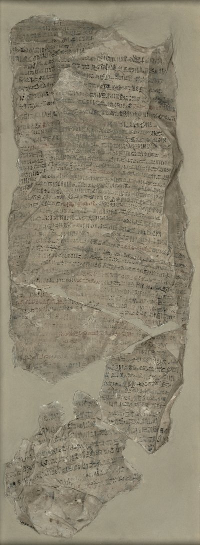 Sinuhe Ostracon, New Kingdom (calcário) de Egyptian 18th Dynasty