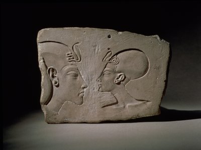 A placa de Wilbour, da moderna Amarna, New Kingdom (calcário) de Egyptian 18th Dynasty