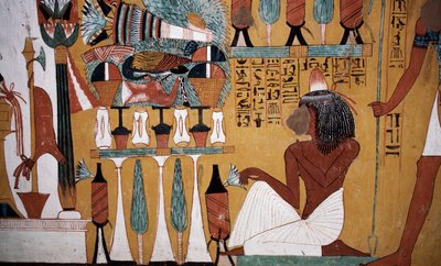 Pintura mural, Túmulo de Sennedjem, Vale dos Reis, Luxor, Tebas (Património Mundial da UNESCO) de Egyptian 18th Dynasty