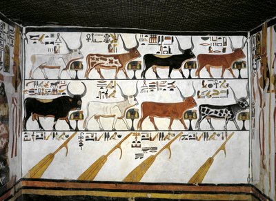 Egipto, Tebas, Luxor, Vale das Rainhas, Túmulo de Nefertari, Anexo à antecâmara, Pinturas Murais, Livro Ilustrado dos Mortos, Capítulo 89 de Egyptian 19th Dynasty