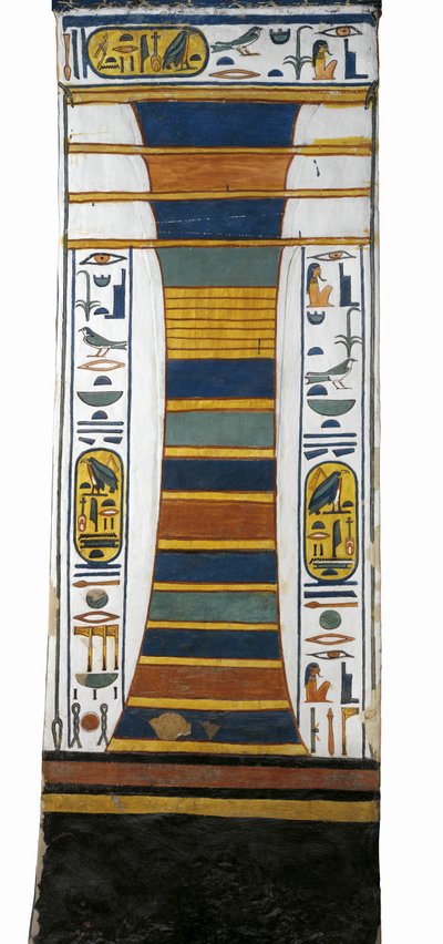 Egipto, Tebas, Luxor, Vale das Rainhas, Túmulo de Nefertari, pilar Djed representando a espinha dorsal da medula óssea de ressurreição de Osíris, da 19ª dinastia. de Egyptian 19th Dynasty