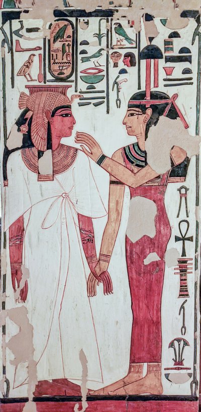 Tumba de Nefertari. (pintura de parede) de Egyptian 19th Dynasty