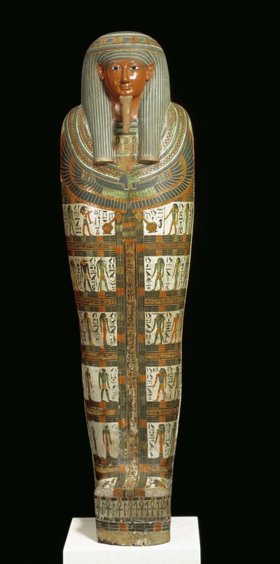 Cartonagem de múmia de Nespanetjerepenere, possivelmente de Tebas, Terceiro Período Intermediário (linho pintado ou papiro misturado com gesso) (para detalhes ver 104180) de Egyptian 22nd Dynasty