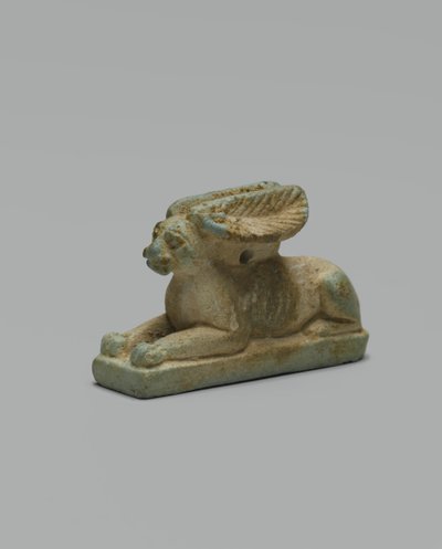 Amuleto de coelho (faiança vidrada) de Egyptian 26th Dynasty