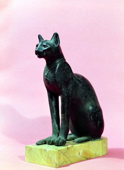 Escultura de um gato, Período tardio (bronze) de Egyptian 26th Dynasty