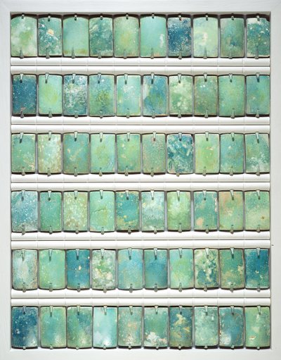 Telhas, da pirâmide de degraus de Djoser, Saqqara, Old Kingdom, 2667-2648 aC (faiança) de Egyptian 3rd Dynasty