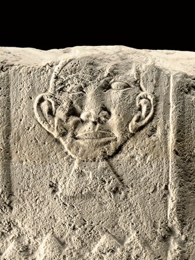Detalhe do relevo de Pehenuka, Reino Antigo, 2465-2323 aC (calcário) (ver também 440565, 440566, 440564 e 440560) de Egyptian 5th Dynasty