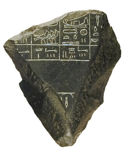 Fragmento da Pedra de Palermo (pedra) de Egyptian 5th Dynasty