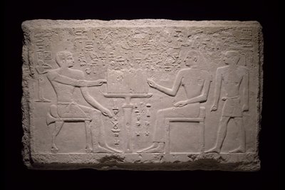 Fragmento de parede da tumba de Thenti, 2524-2400 aC de Egyptian 5th Dynasty