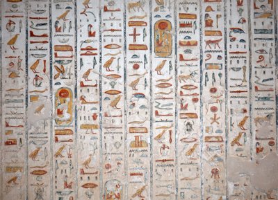 Hieróglifo mural, Vale dos Reis, Luxor de Egyptian Egyptian