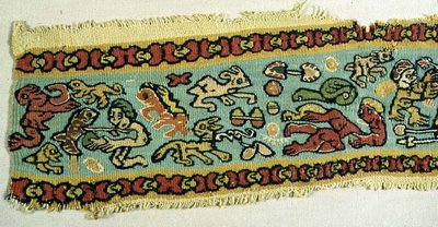 Têxtil policromado, egípcio, período copta do século IV-12 (tapeçaria) de Egyptian Egyptian
