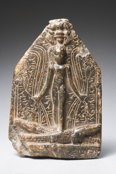 Cippus de Horus (pedra serpentina) (ver também 325606) de Egyptian Ptolemaic Period