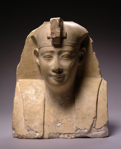 Cabeça, período Ptolomaico precoce (304-250 aC) (calcário) de Egyptian Ptolemaic Period