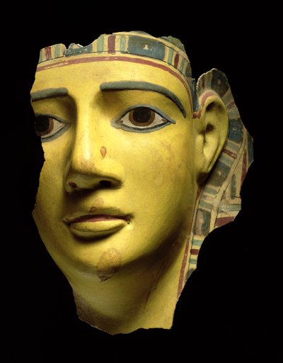 Máscara da múmia (cartonagem policromada) de Egyptian Ptolemaic Period