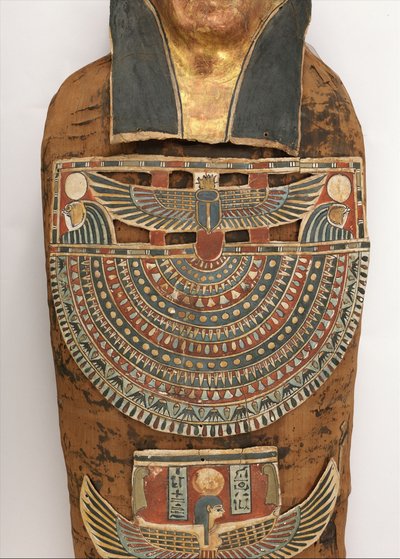 Múmia de Nesmin (detalhe do tronco), 200-30 aC de Egyptian Ptolemaic Period
