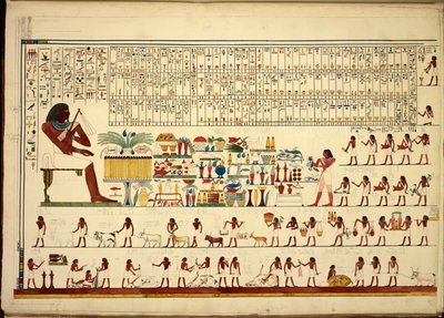 Hieróglifos egípcios, de Views, etc., de Sheikh-Hassan a Beni-Hassan, Atlas Folio (papel) de Egyptian School