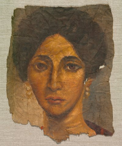 Retrato Funerário de uma Mulher, c.138-192 de Egyptian School