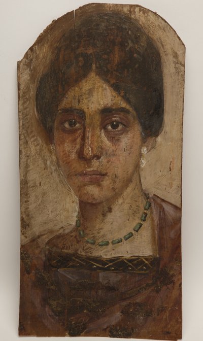 Retrato de múmia, c.136-160 (pintura sobre madeira) de Egyptian School