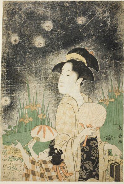 Pegando vaga-lumes de Eishōsai Chōki
