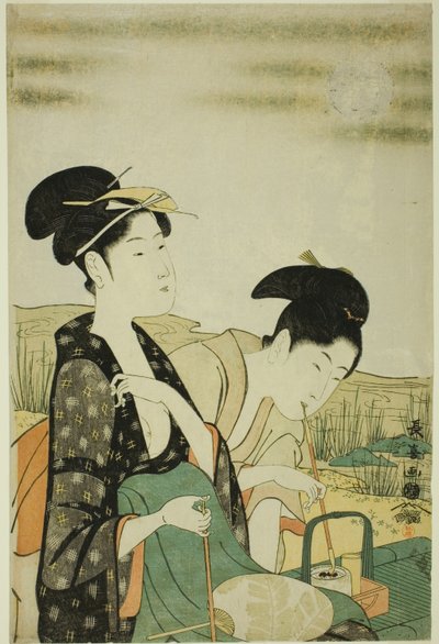 Visualização da lua de Eishōsai Chōki