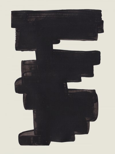 Pinceladas abstratas a preto de Ejaaz Haniff