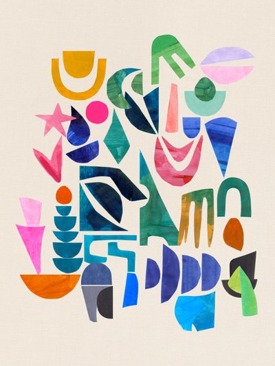 Formas abstratas coloridas de Ejaaz Haniff