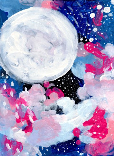 Céu noturno rosa de sonho de Ejaaz Haniff