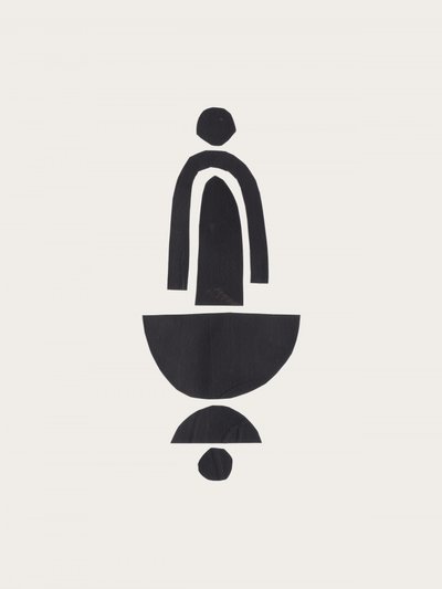 Composição minimalista em preto de Ejaaz Haniff